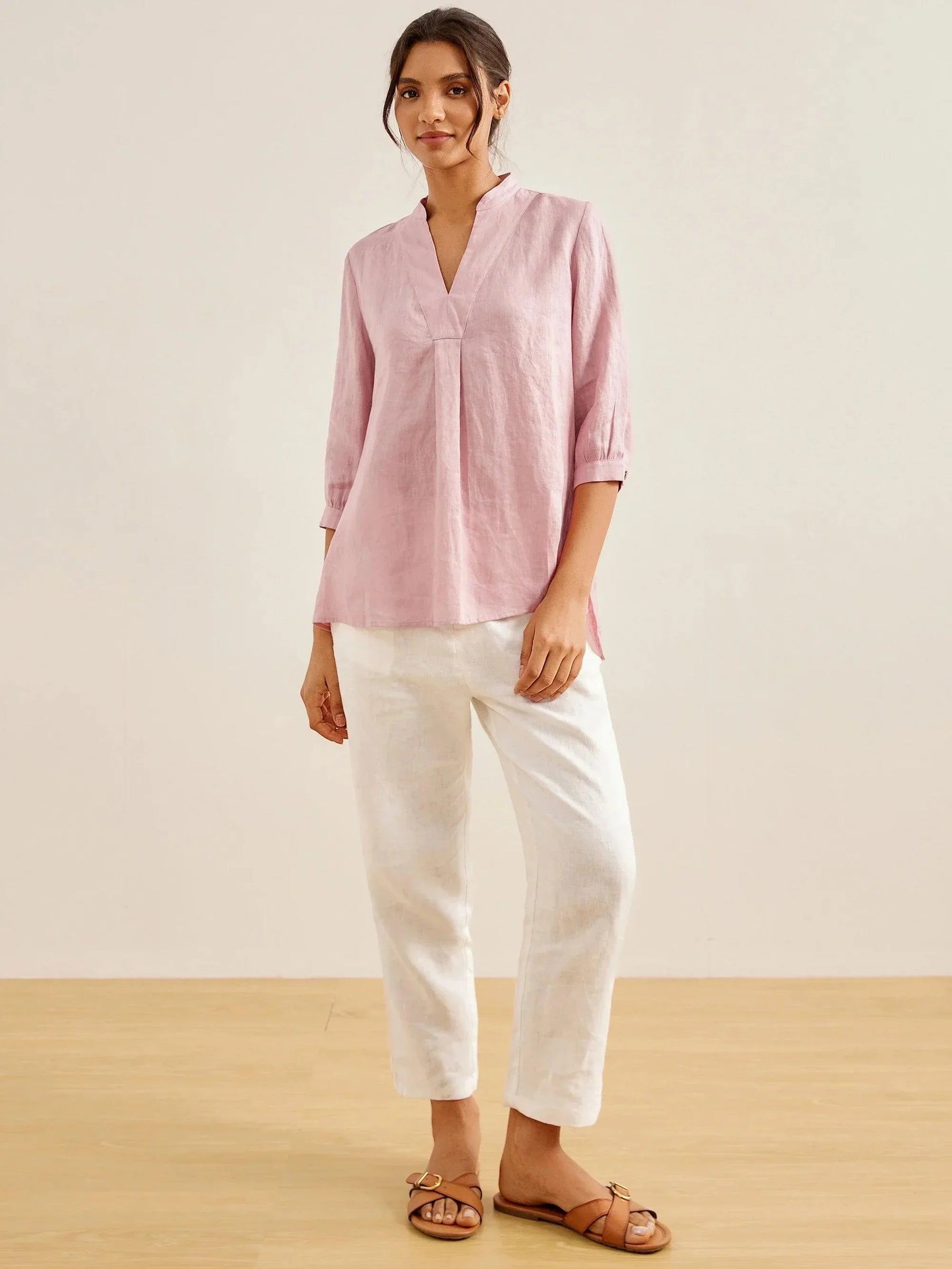 100% Linen Dress Shirt JOANNA - Glamourous Grace
