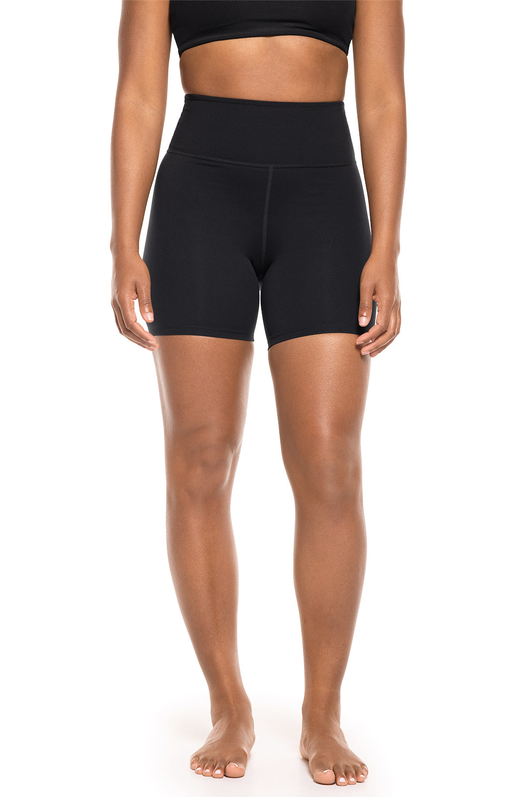 Women's Shavasana High Rise Yoga Shorts | Black - Glamourous Grace