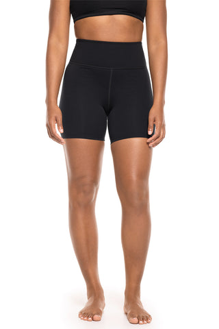 Women's Shavasana High Rise Yoga Shorts | Black