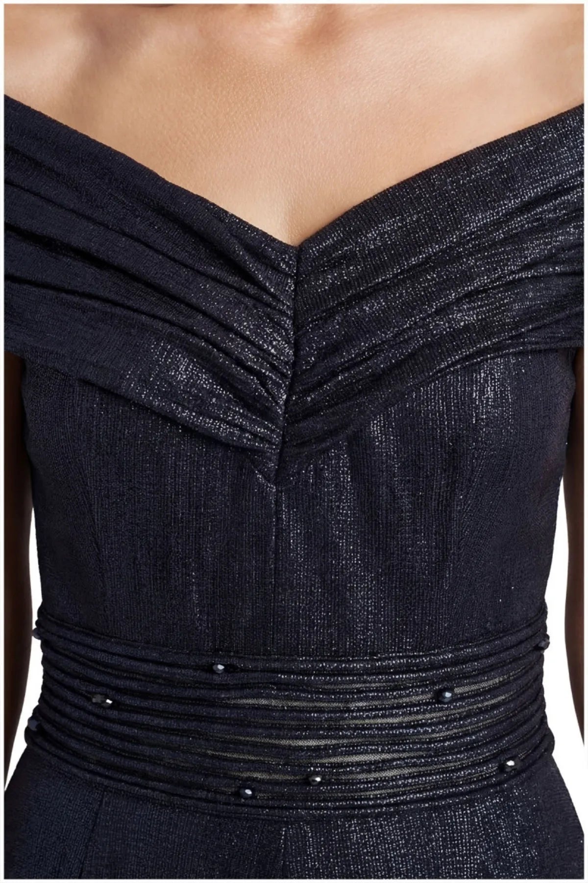 Navy Off-Shoulder Maxi Gown, Iris