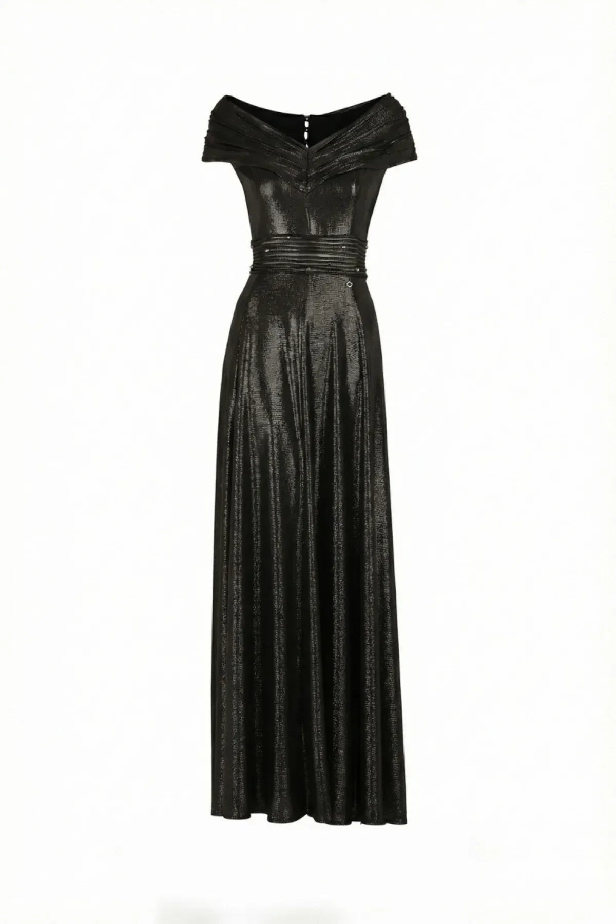 Gray Off-Shoulder Maxi Gown, Iris