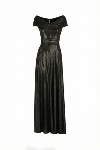 Gray Off-Shoulder Maxi Gown, Iris