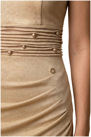 Gold Off-Shoulder Cocktail Dress, Iris
