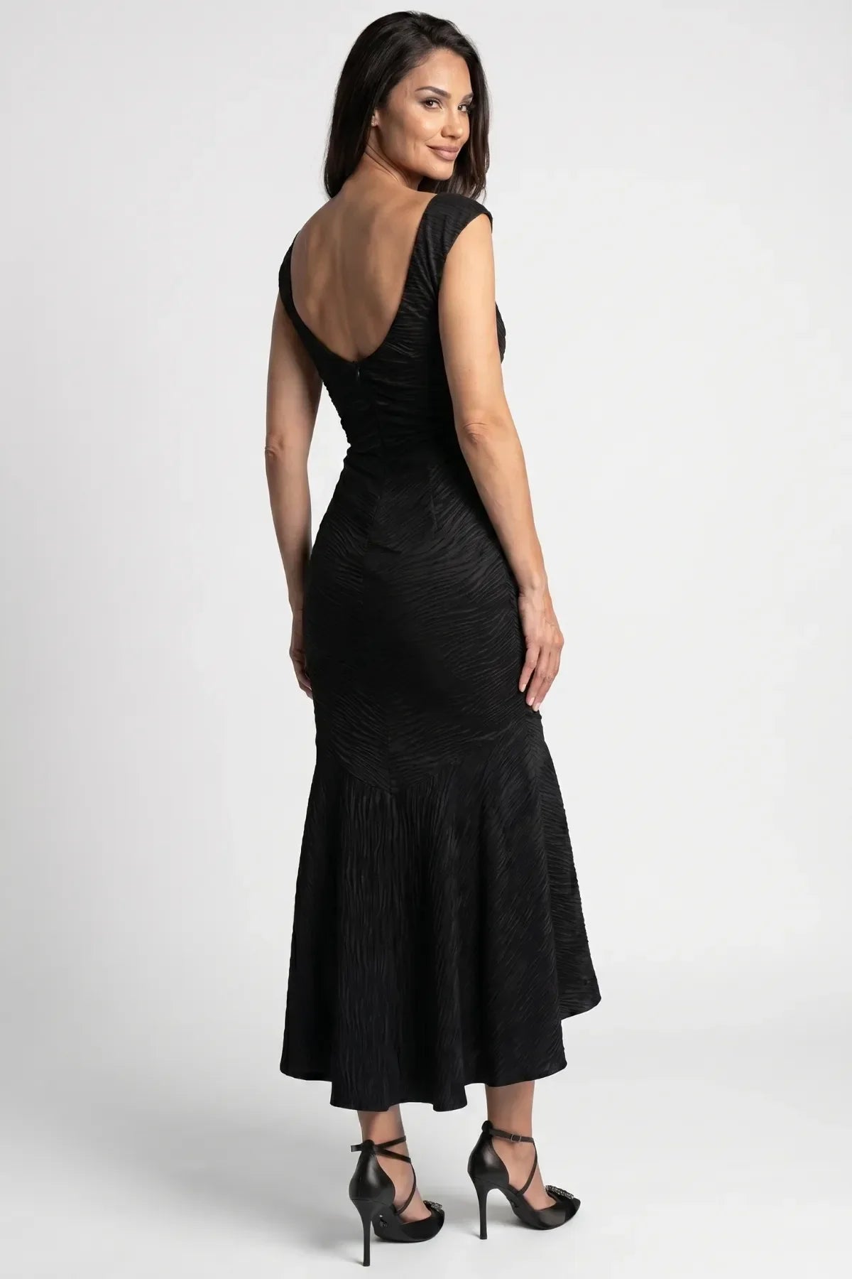 Black High Low Evening Dress, Eli