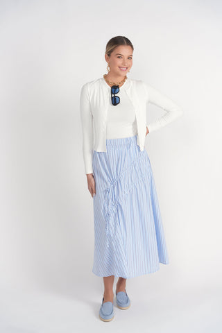 Cardigan Tee- White