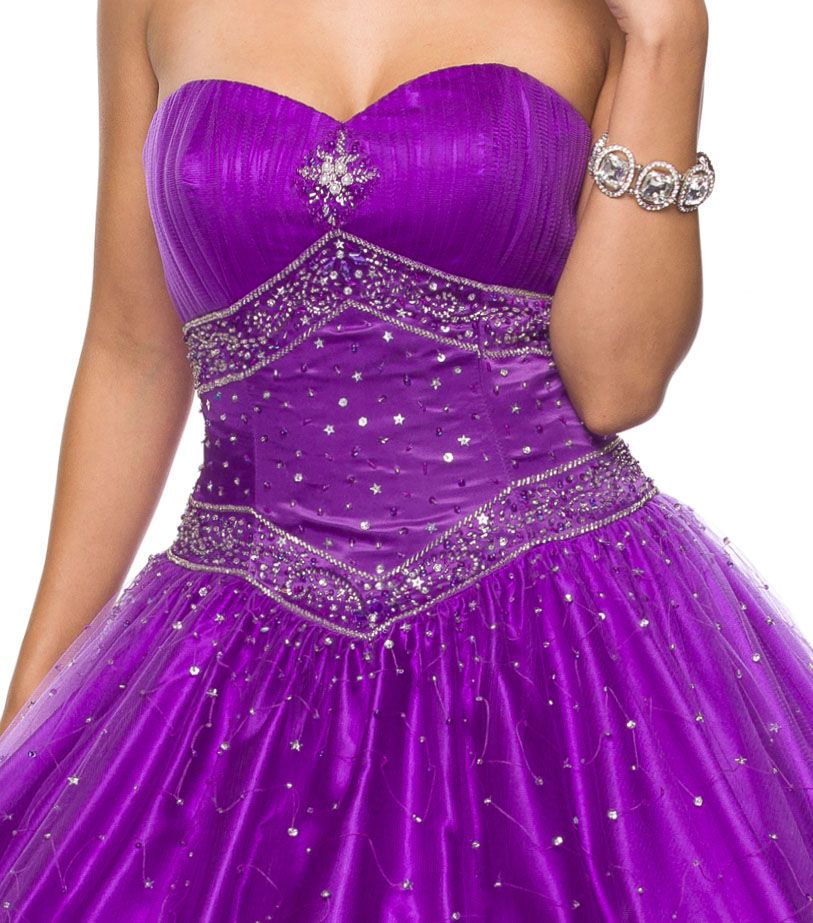 CLEARANCE - Juliet 1093 Princess Ball Gown Sweetheart Bead Lace Up Back - Glamourous Grace