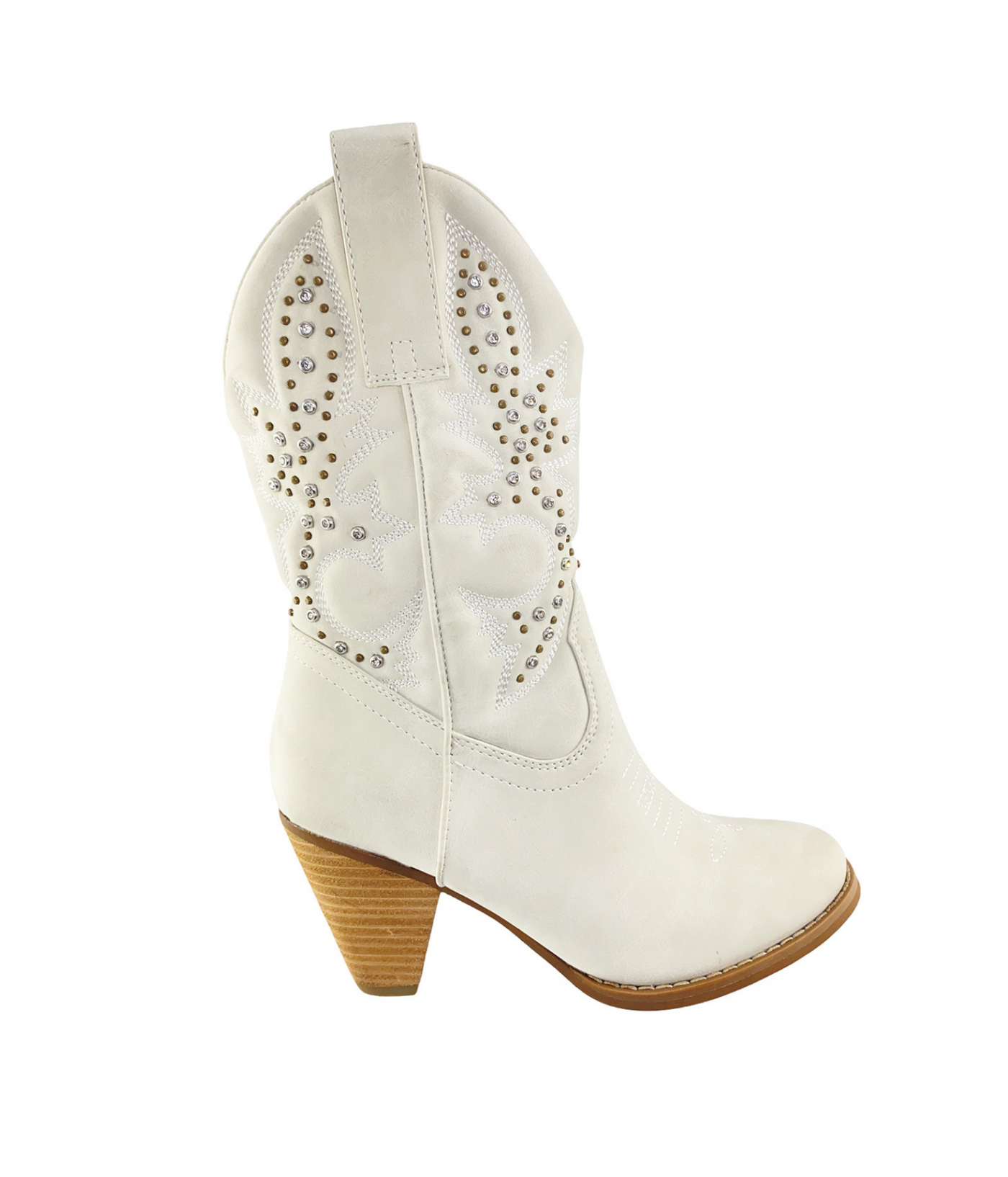 Houston Western Boots in White - Glamourous Grace