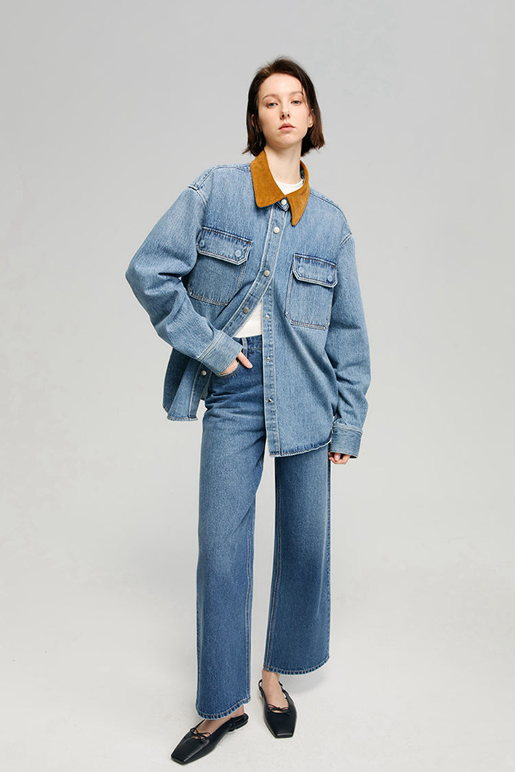 The Cityer Crop Wide Jeans HJ009 - Glamourous Grace