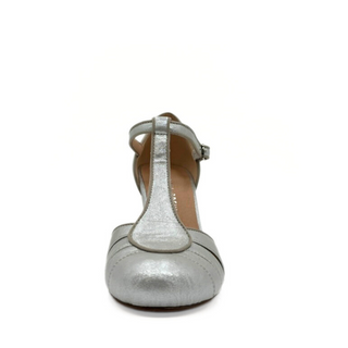Mulberry Metallic T-Strap Heels - Glamourous Grace