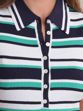 Vivienne Johnny Collar Stripped Tank