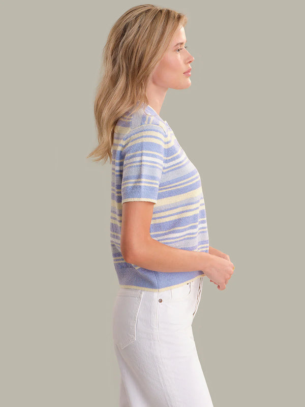 Bay Stripe Short Sleeve Cardigan - Glamourous Grace