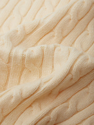 Julianna Cable Knit Crewneck Cardigan - Glamourous Grace