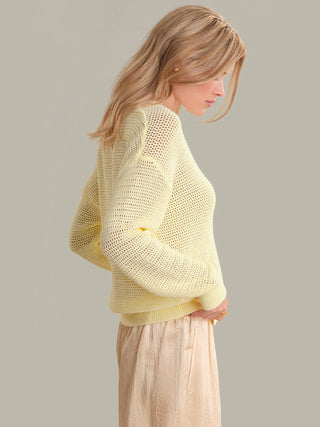 Iris Cotton Open Stitch Sweater - Glamourous Grace
