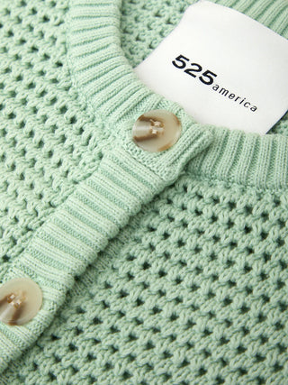 Celine Cotton Pointelle Cardigan