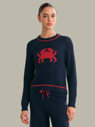 Jane Crab Dark Blue Combo Pullover