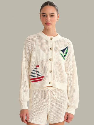 Tide Mesh Nautical Cardigan