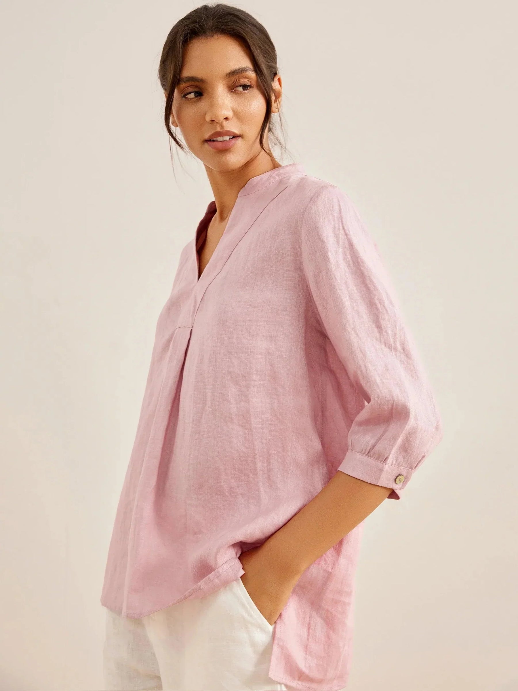 100% Linen Dress Shirt JOANNA - Glamourous Grace