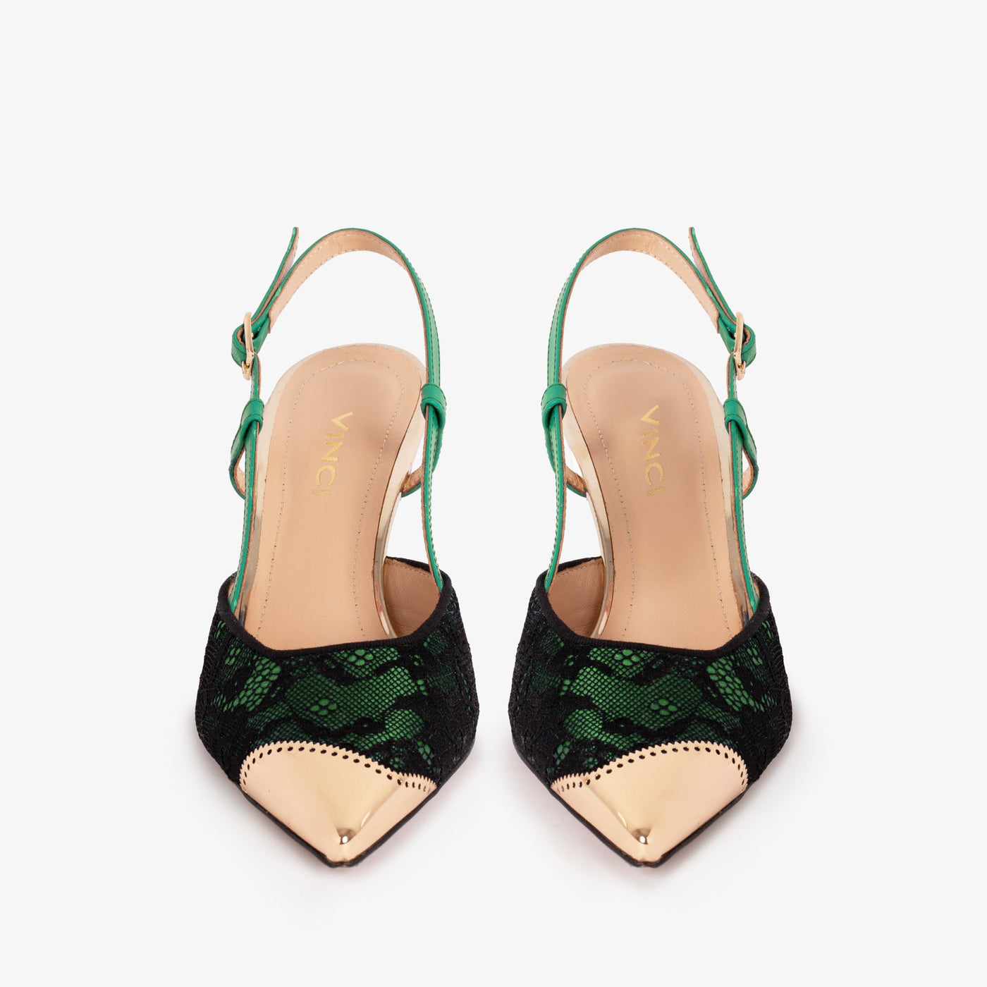 The Bali Green Leather Slingback Women Sandal - Glamourous Grace