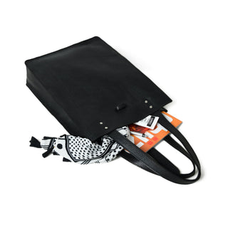 Ebony Elegance Leather Tote - Glamourous Grace