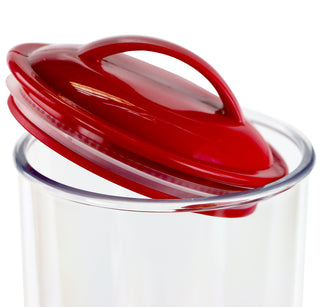Reston Lloyd Spaghetti/Pasta Acrylic Canister with Air Tight Lid - Red