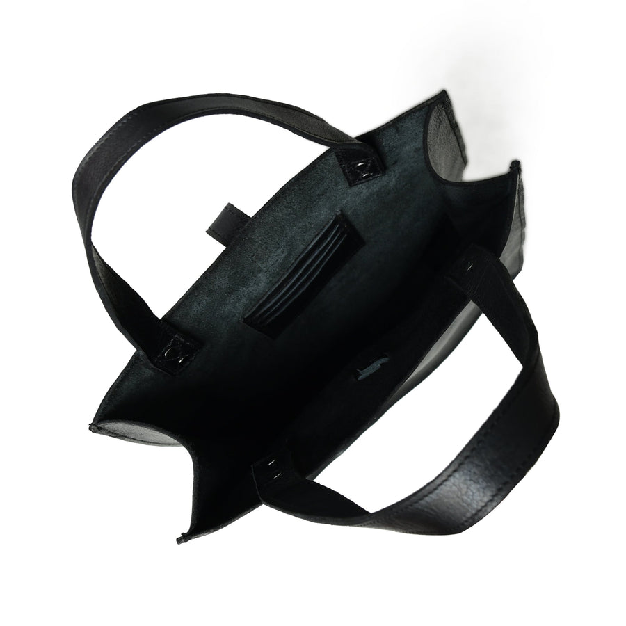 Ebony Elegance Leather Tote - Glamourous Grace