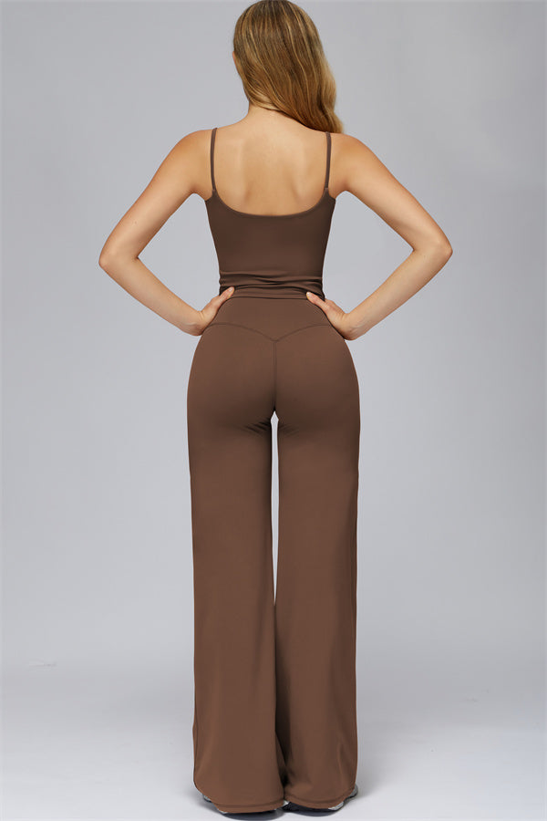 The FlexCore Crop Tank Flared Leggings 2-Piece Set - Glamourous Grace
