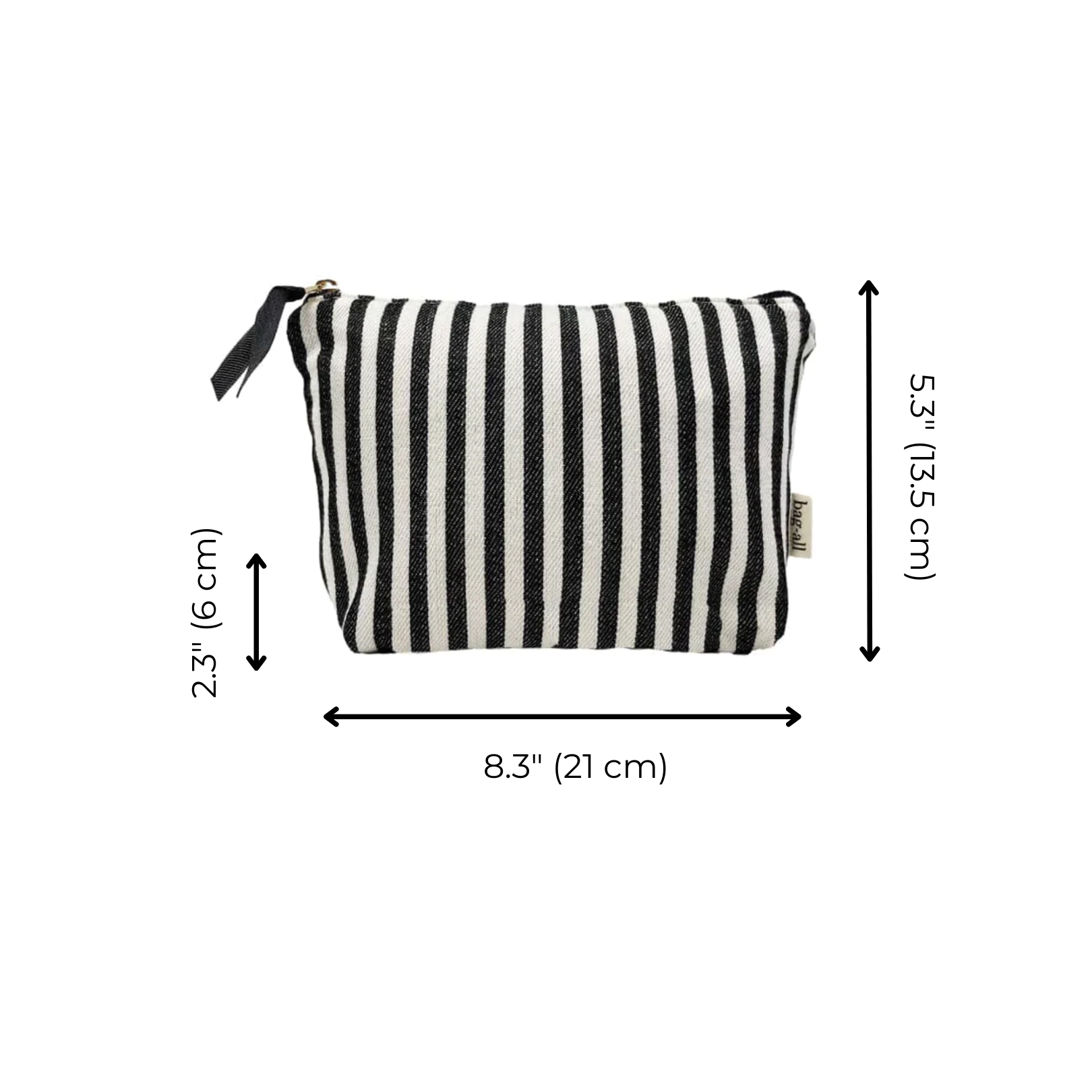 My Makeup Pouch, Coated Lining – Striped - Glamourous Grace