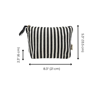 My Makeup Pouch, Coated Lining – Striped - Glamourous Grace