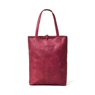 Maroon Leather Tote Bag - Glamourous Grace