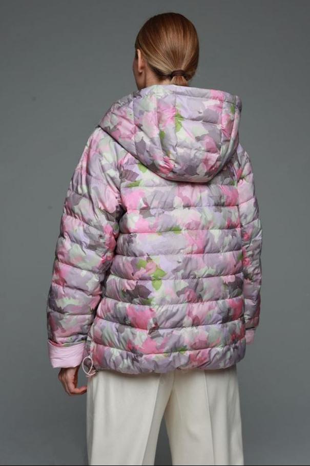 Reversible Demi-Season Jacket in Iris/Pink Rose