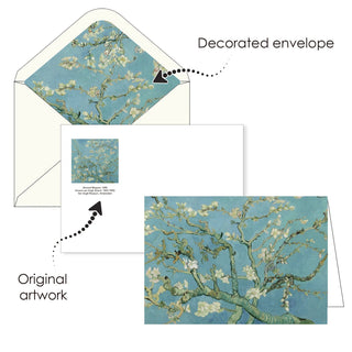 van Gogh Flowers - Boxed Blank Note Cards – Set of 16 in a Keepsake Gift Box