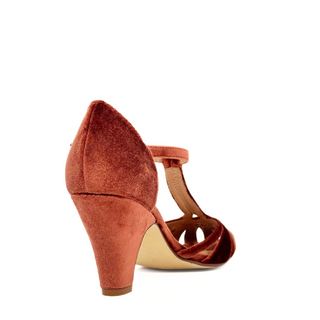 Sergi Velvet T-Strap Heels - Glamourous Grace