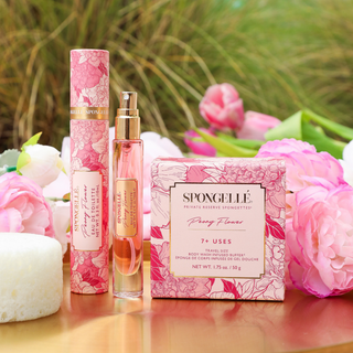 Peony Flower Eau de Toilette & Travel Spongette - Glamourous Grace