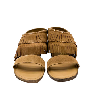 Fringe Star Sandal in Tan - Glamourous Grace