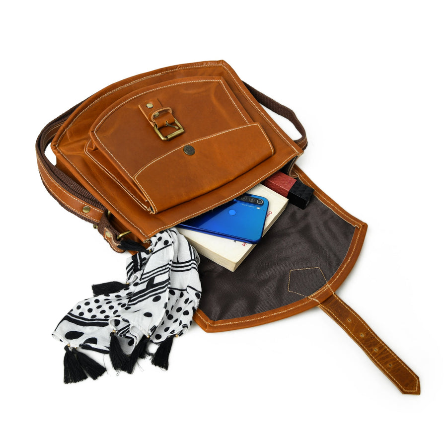Buffalo Leather CrossBody Bag - Glamourous Grace