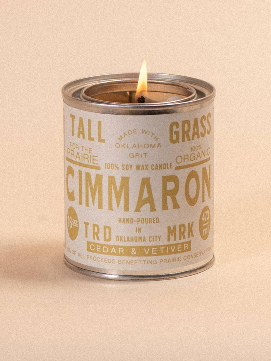 Cimmaron: Cedar + Vetiver Soy Wax Candle - Glamourous Grace