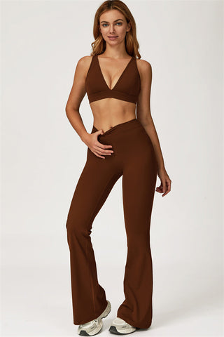The Axis Sports Bra Flared Leggings 2-Piece Set