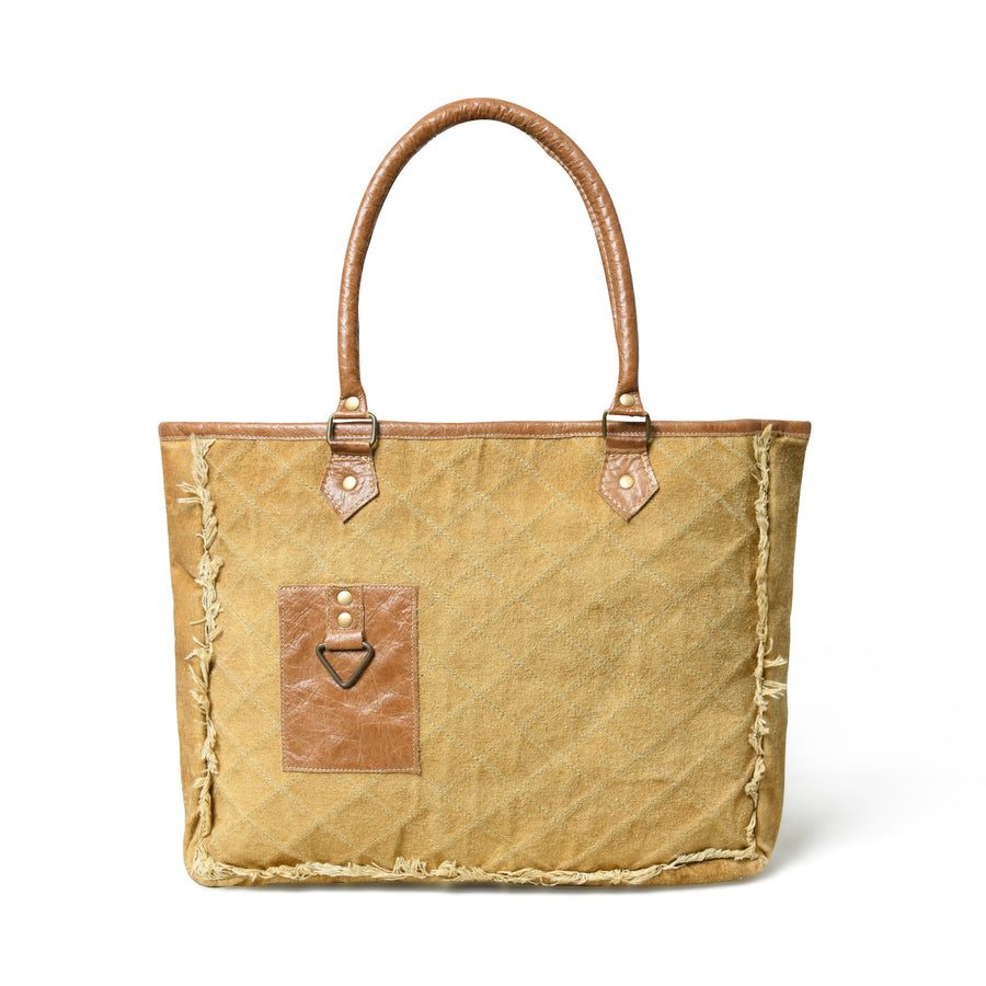 Beige Boho Chic Canvas Bag - Glamourous Grace