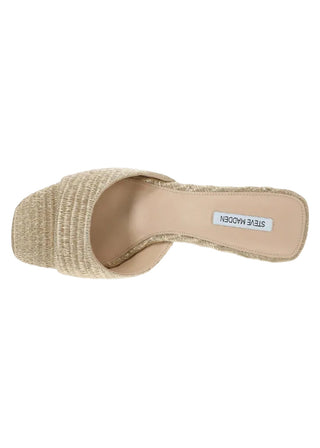 Seleste Gold Raffia Wedge Sandals