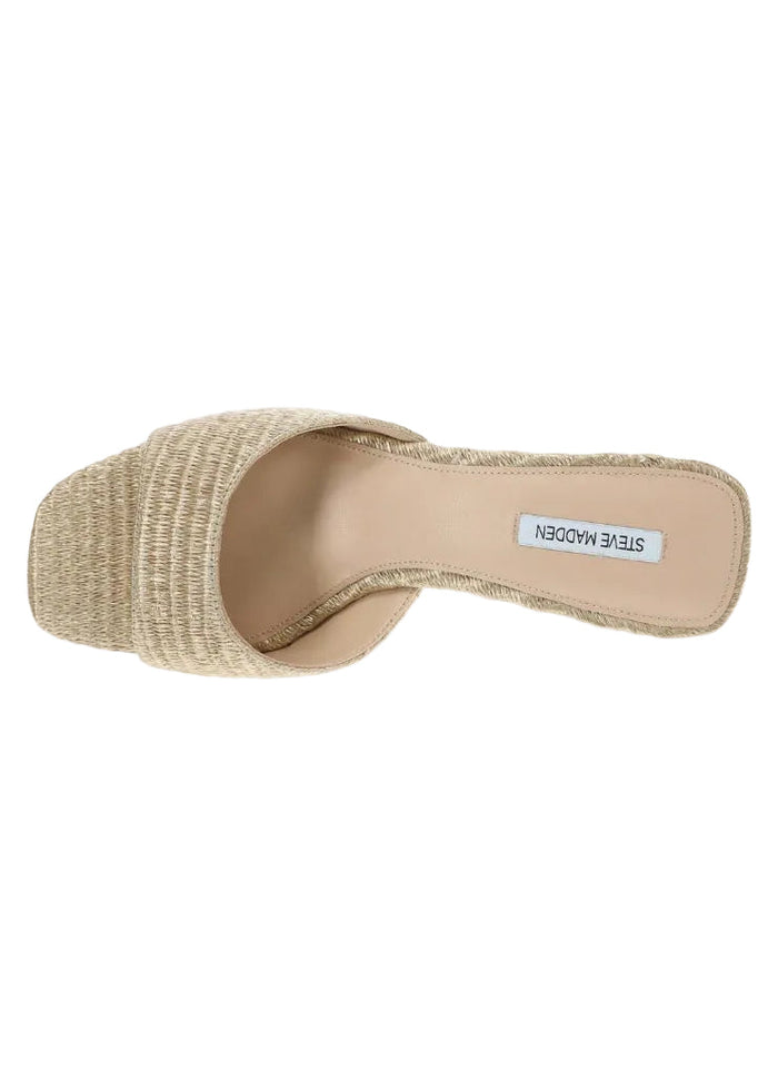 Seleste Gold Raffia Wedge Sandals