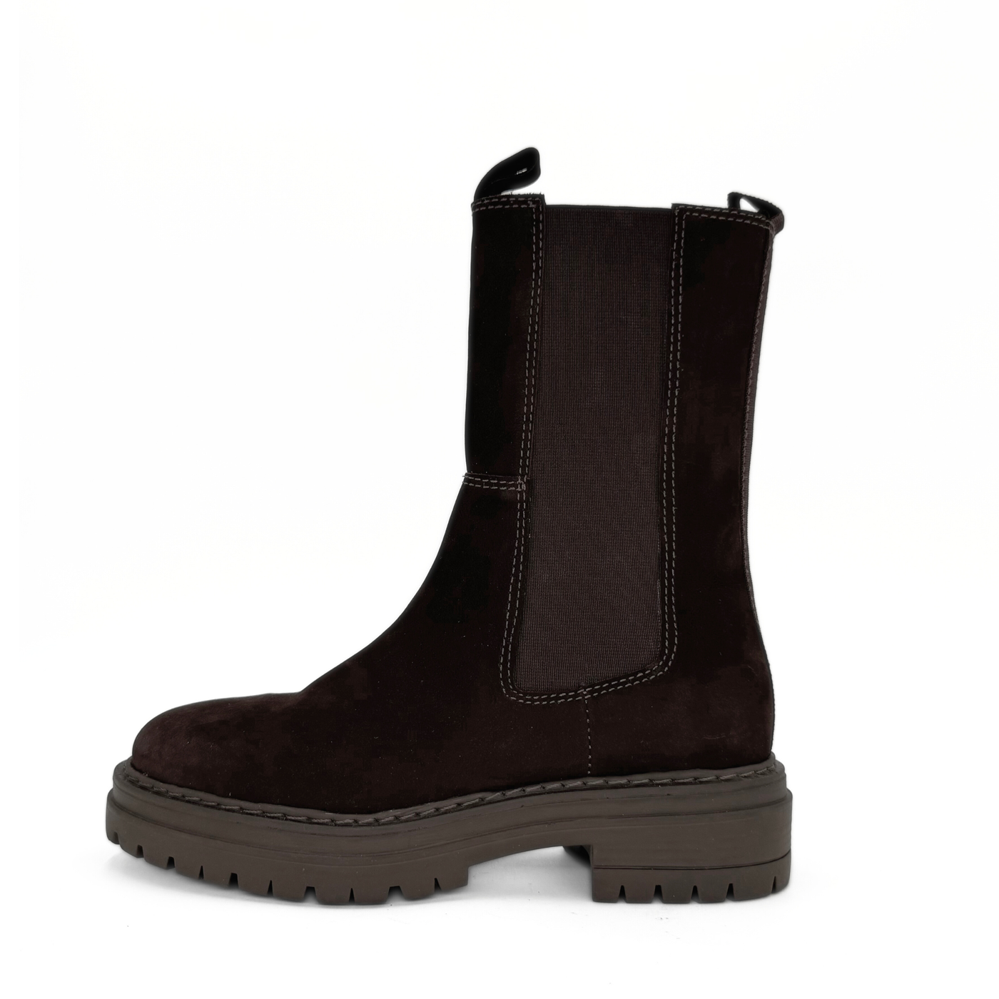 Sherry Nubuck Lugsole Booties - Glamourous Grace