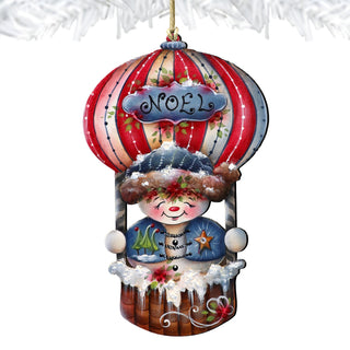 Frosty Journey Wooden Ornaments by Jamie Mills-Price Christmas Santa Snowman Decor - 8611068-1-MP