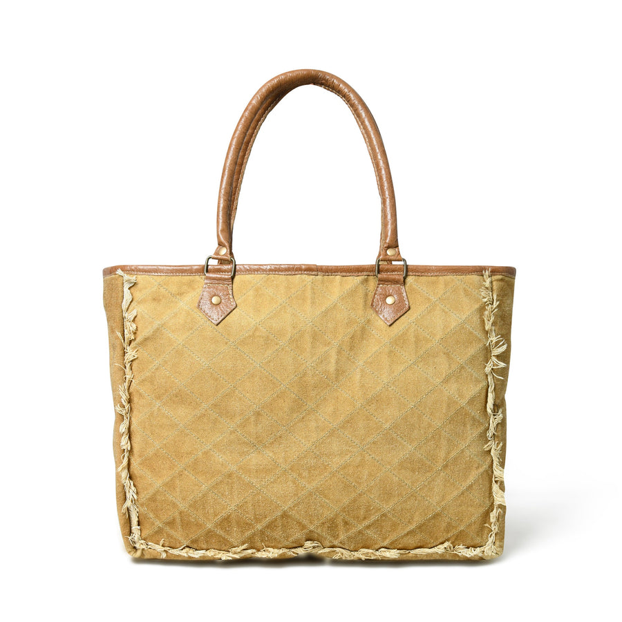 Beige Boho Chic Canvas Bag - Glamourous Grace