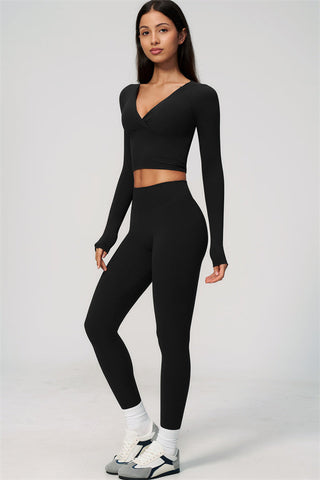 The Lox Long Sleeve Crop top Leggings 2-Piece Set