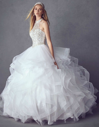 Juliet 1420 Crystal Beading Layered Tulle Skirt Quinceanera Dress