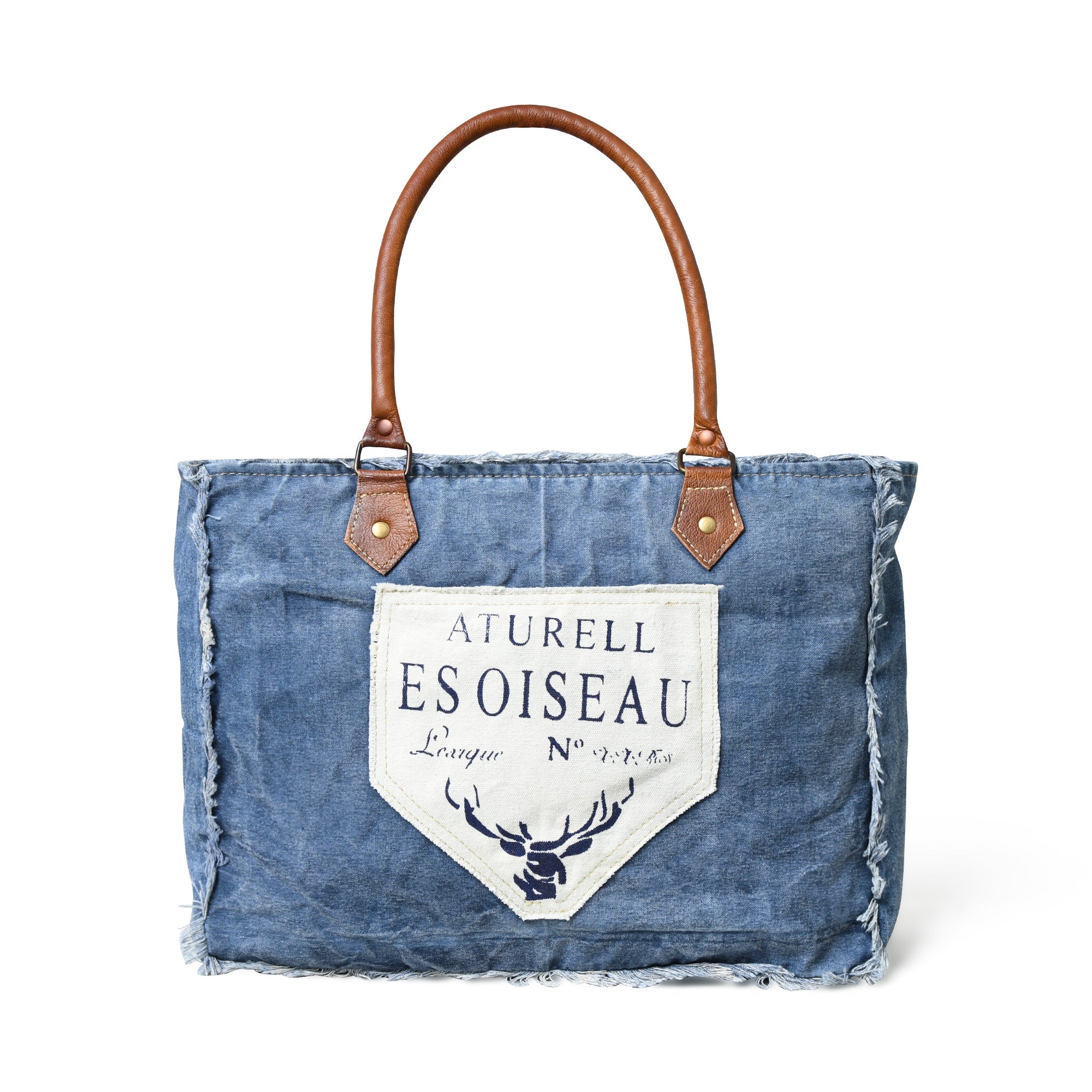 Denim Boho Chic Canvas Shoulder Bag - Glamourous Grace