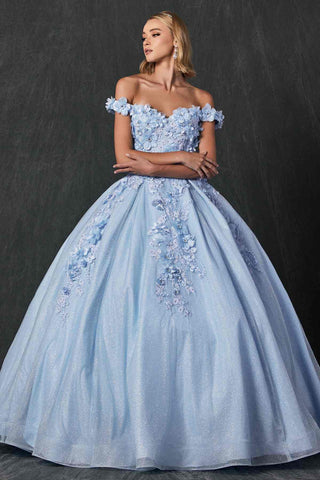 Juliet 1433 Dress Quinceanera Ball Gown 3D Floral Embroidered