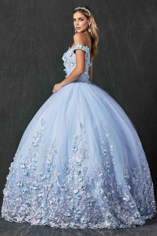 Juliet 1434 Dress Quinceanera Ball Gown 3D Floral Embroidered