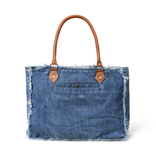 Denim Boho Chic Canvas Shoulder Bag - Glamourous Grace