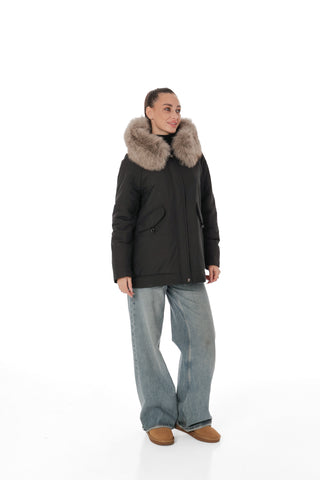 Genuine Polar Fox Trim Coat